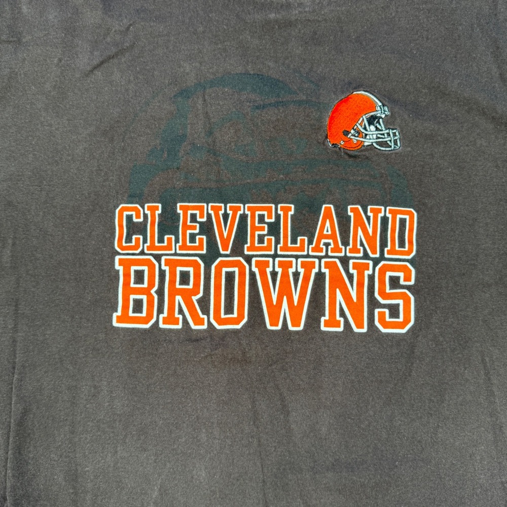 VTG Mens Cleveland Browns NFL Football Helmet T Shirt XL Brown Team Apparel